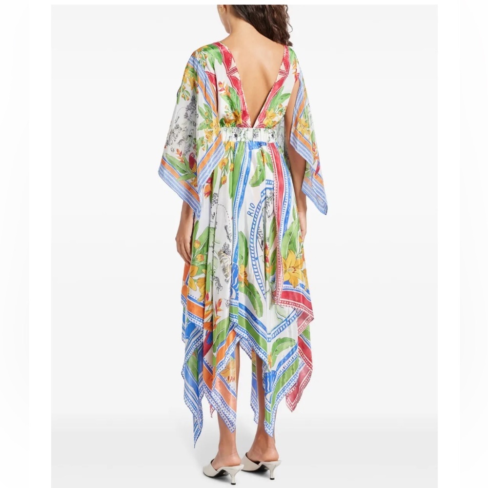 NWT FARM Rio Tropical Destination Kimono Sleeve midi dress - Picture 10 of 10